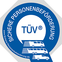 Ein Siegel fuer Sichere Personenbefoerderung.